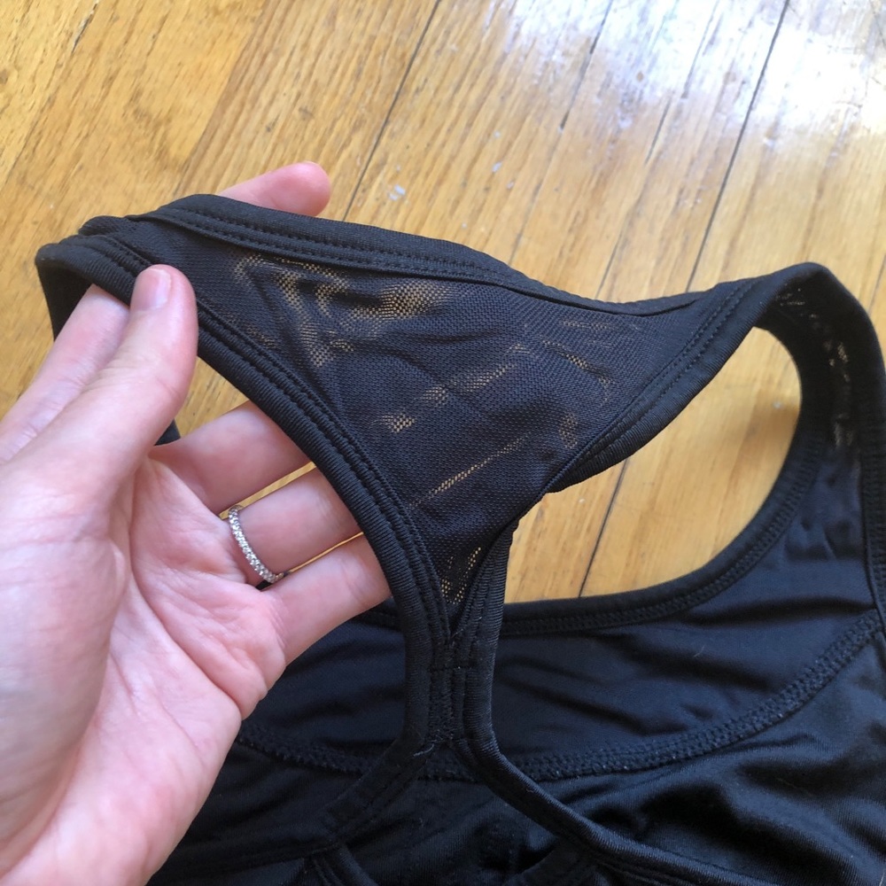 Reebok Women Workout Sports Bra Black Size S Small Mesh Racerback Athletic - Picture 9 of 11